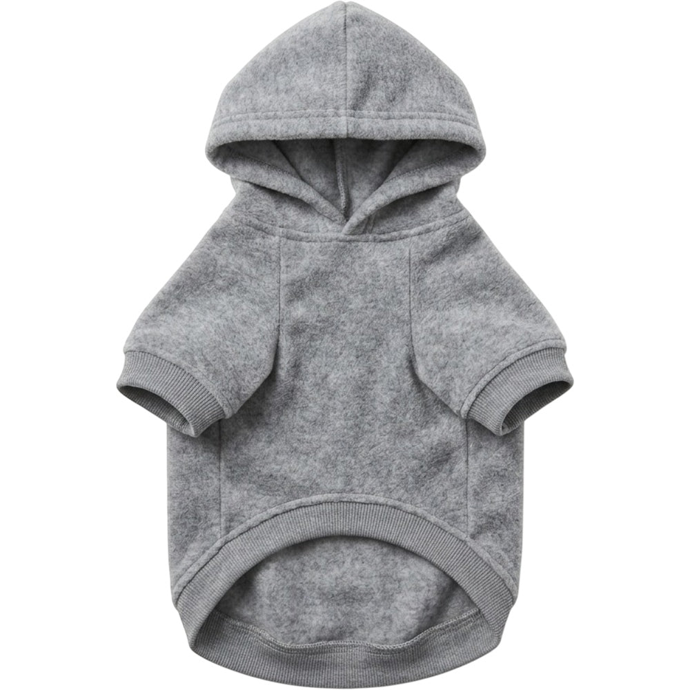 Hbmxf Small Dog Fleece Hoodie Polyester Gray Size S